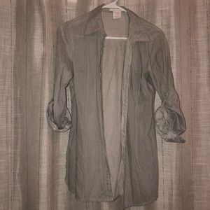 Charlotte Russe striped long button down shirt