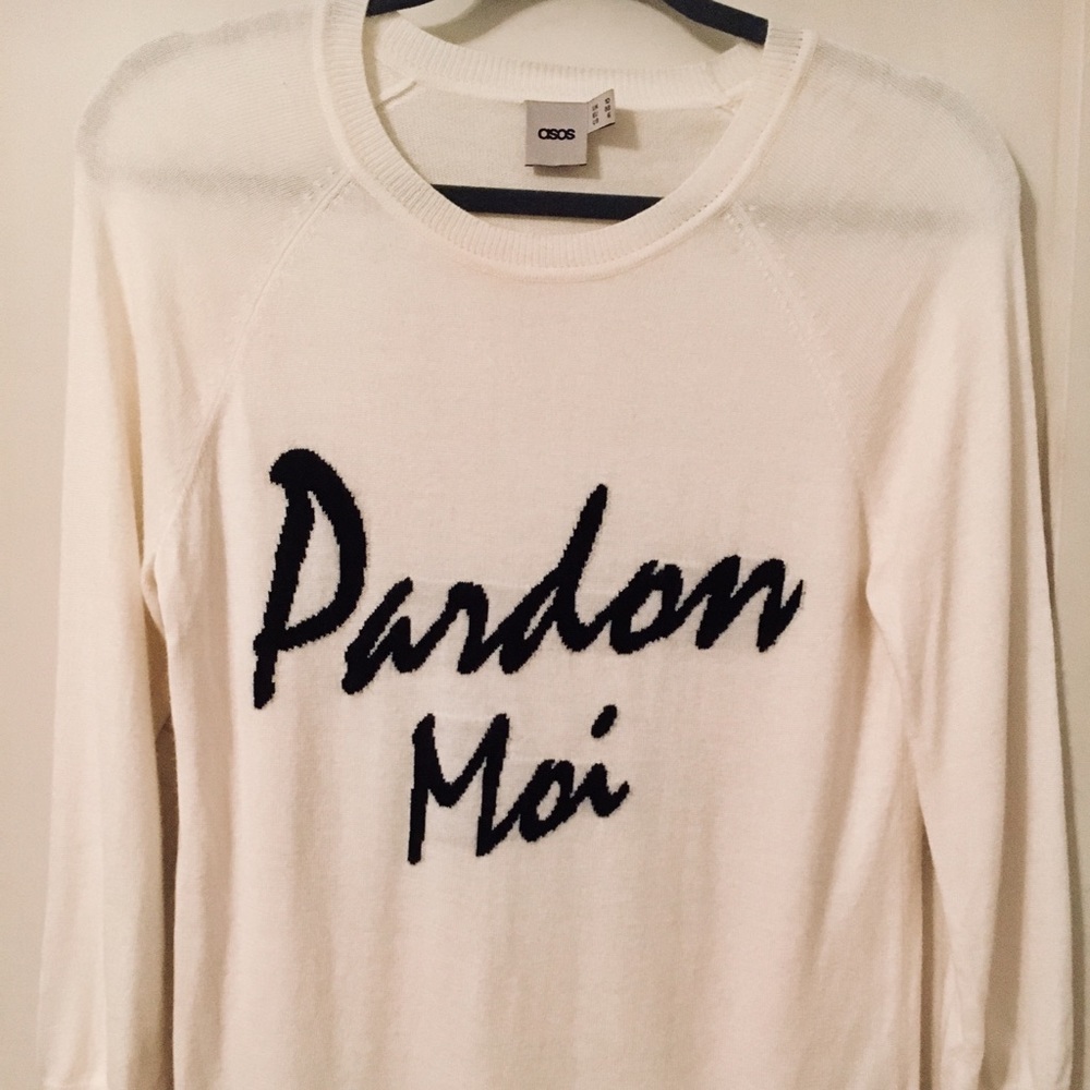 ASOS “Pardon Moi” sweater