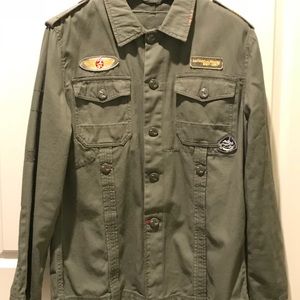 Antisocial Denim Military Style Jacket