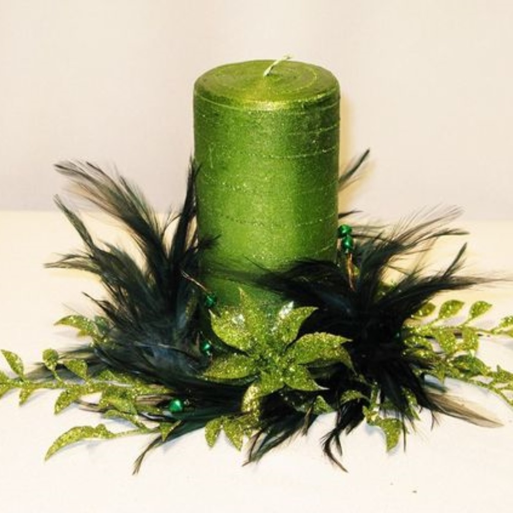 Christmas Decorated Candle  - Handmade