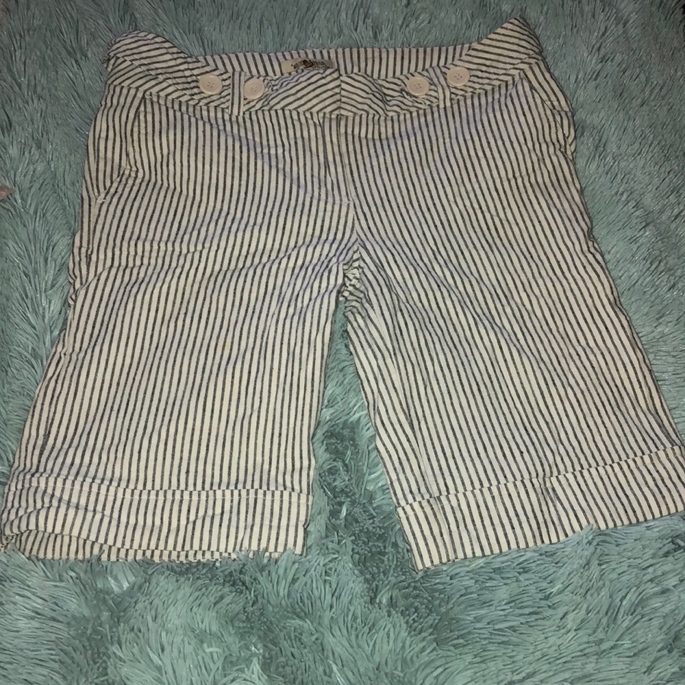 Striped Bermuda shorts