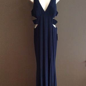 Ignite Women's Cut-Out Open-Back Long Jersey Gown