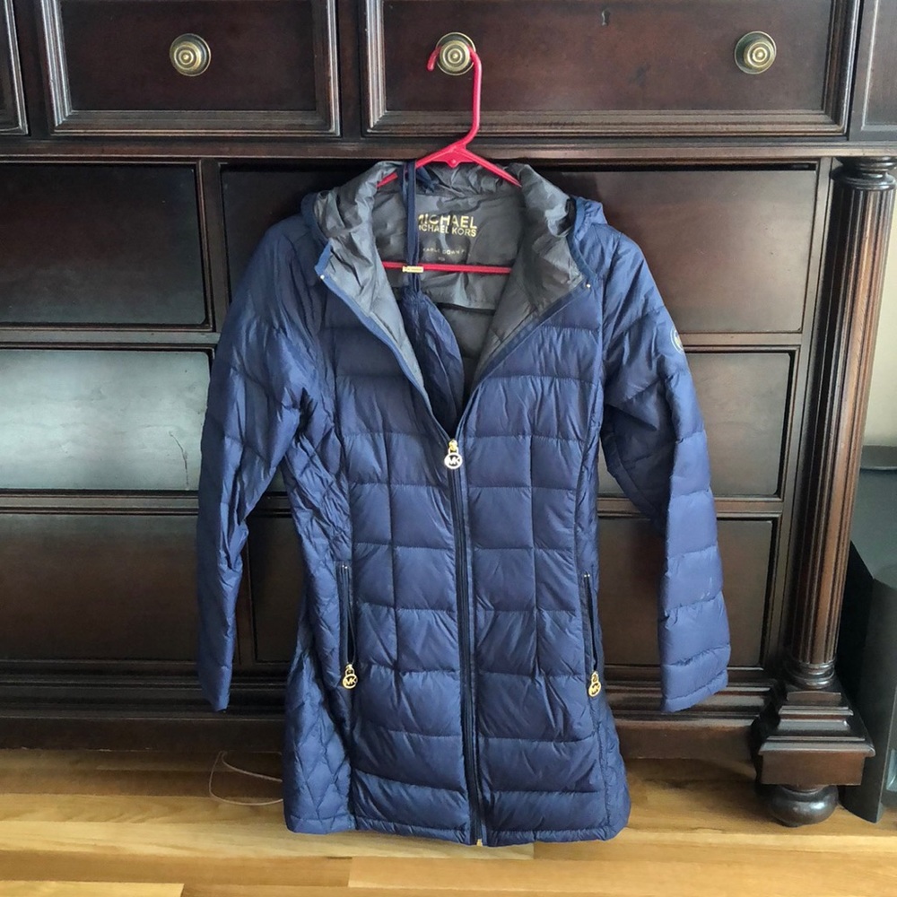 Navy Michael Kors (thin,warm) Puffer