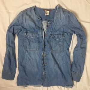 Jean button front shirt