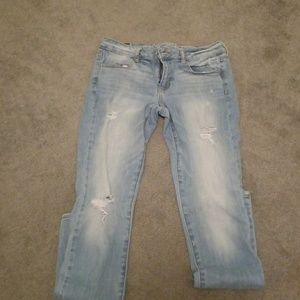 Distressed look but new jeans