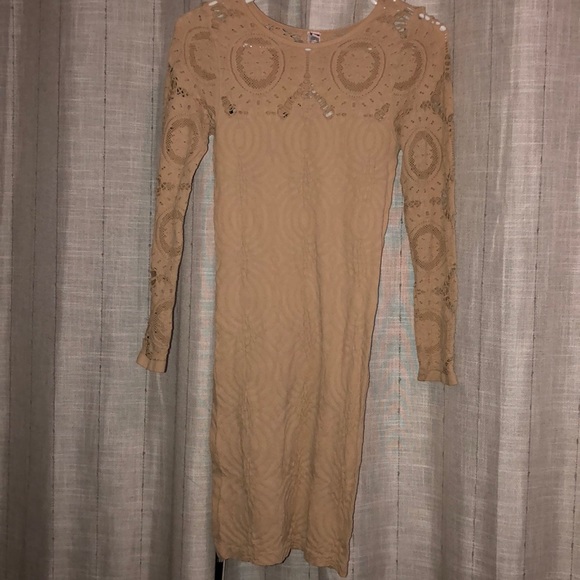 Tight stretch dress nude s/m - Picture 1 of 1