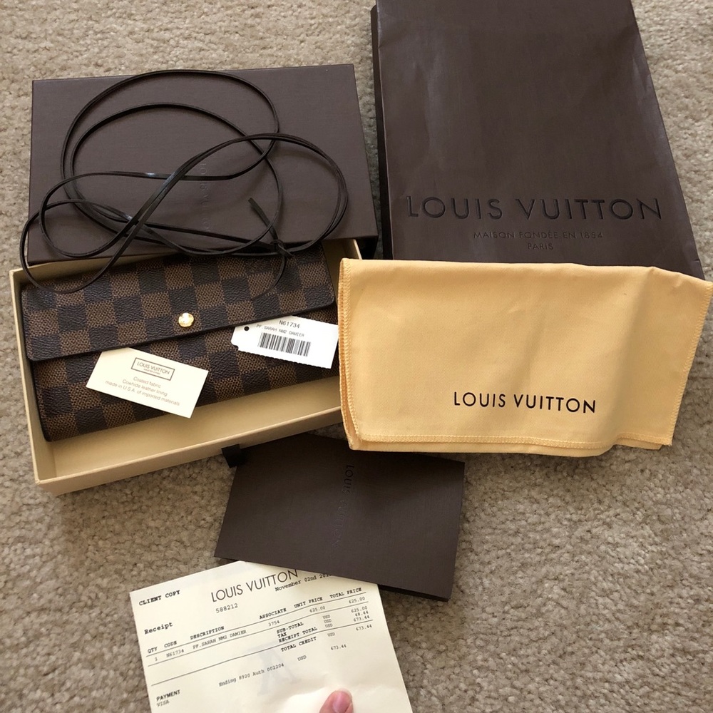 Louis Vuitton Sarah Ebene Damier Wallet