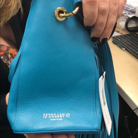 Derek Lam 10 Crosby Satchel Cross Body Fringe New - Picture 3 of 3