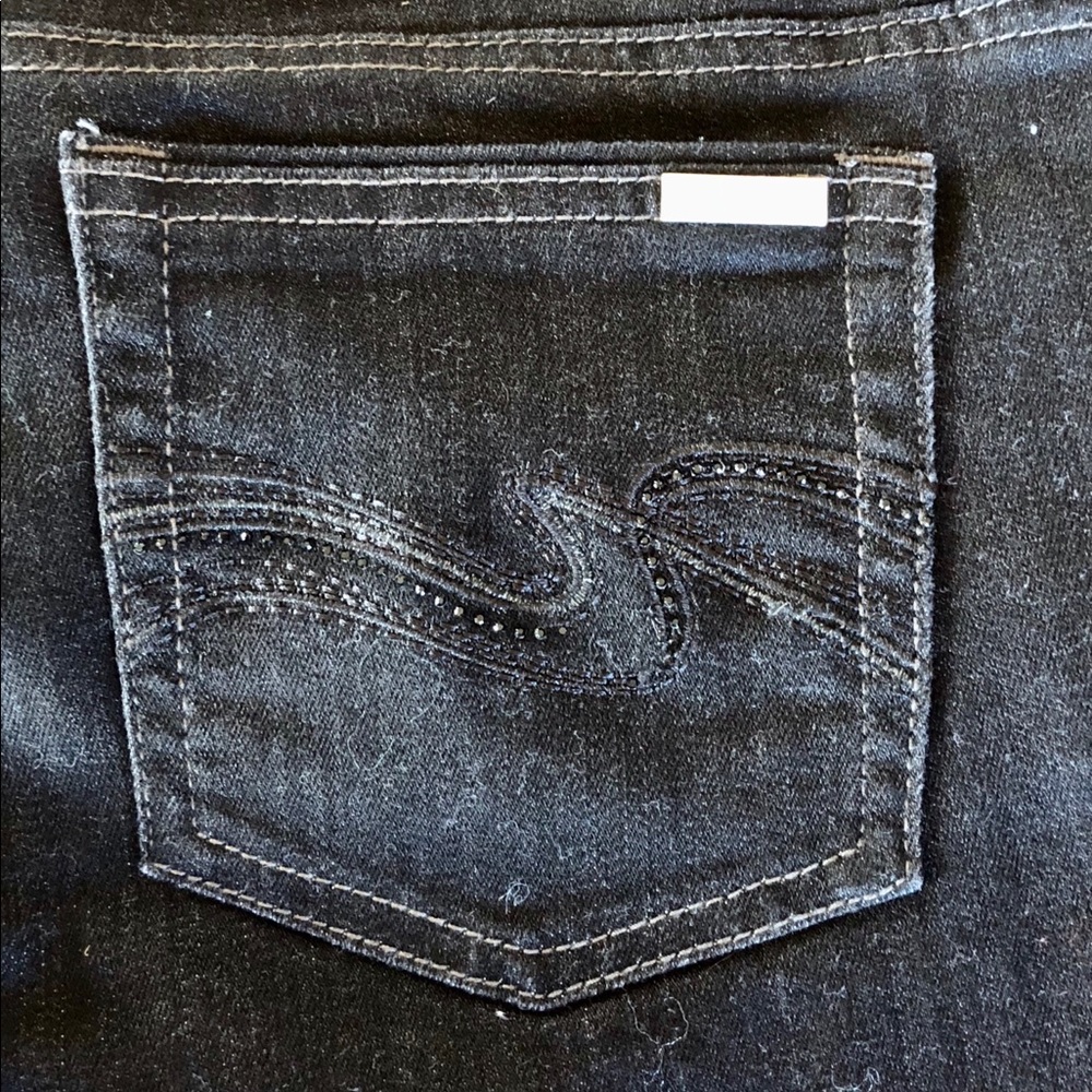 WHBM black straight leg jeans