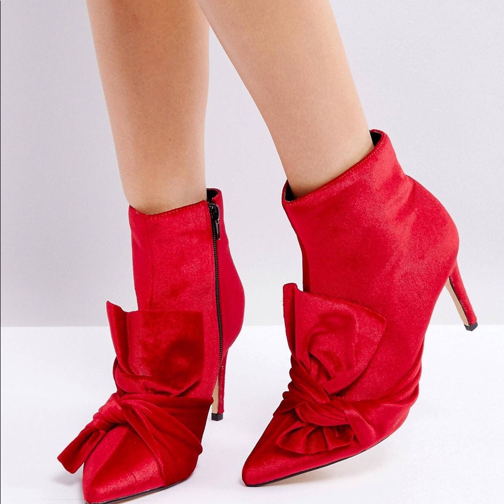 Asos Truffle Collection Bow Trim Stiletto Boots 39