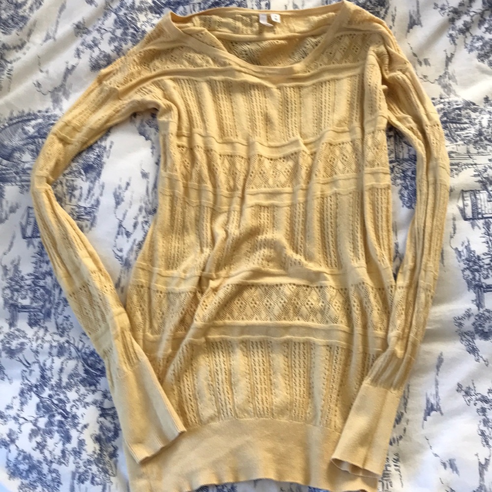 Frenchi yellow cotton tunic/sweater dress