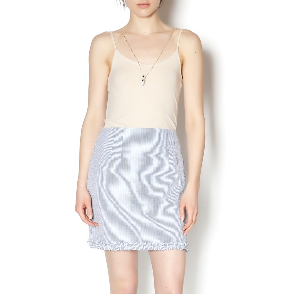 NWT Blue/White Seersucker Skirt