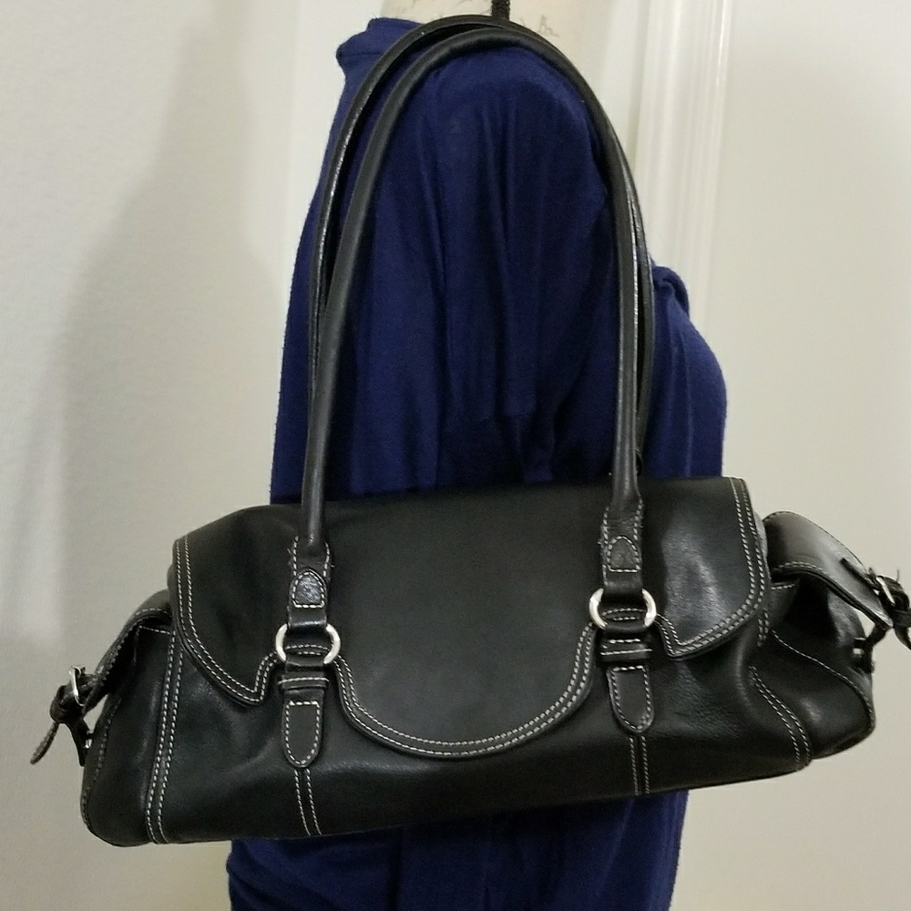Tignanello soft leather baguette bag