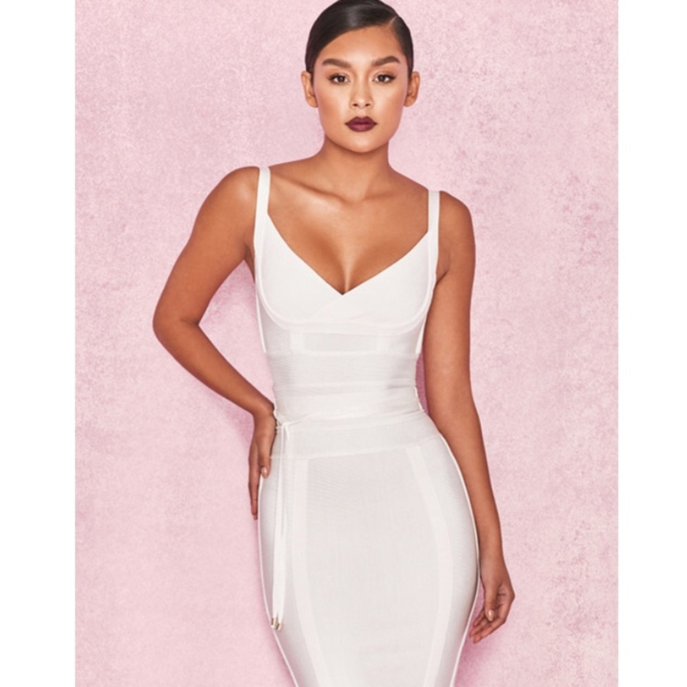House of CB Belice White Bandage Dress(XS)