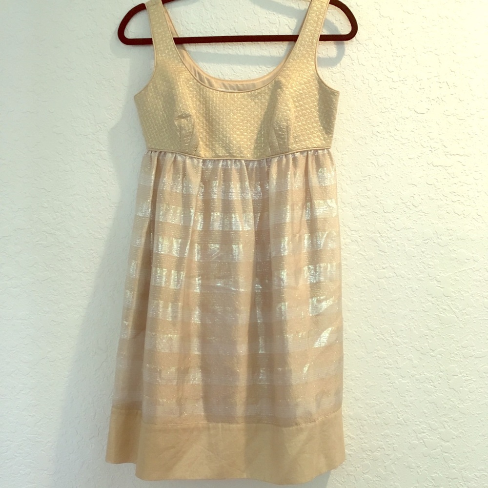 NWOT DVF Gorgeous Metallic Cocktail Dress