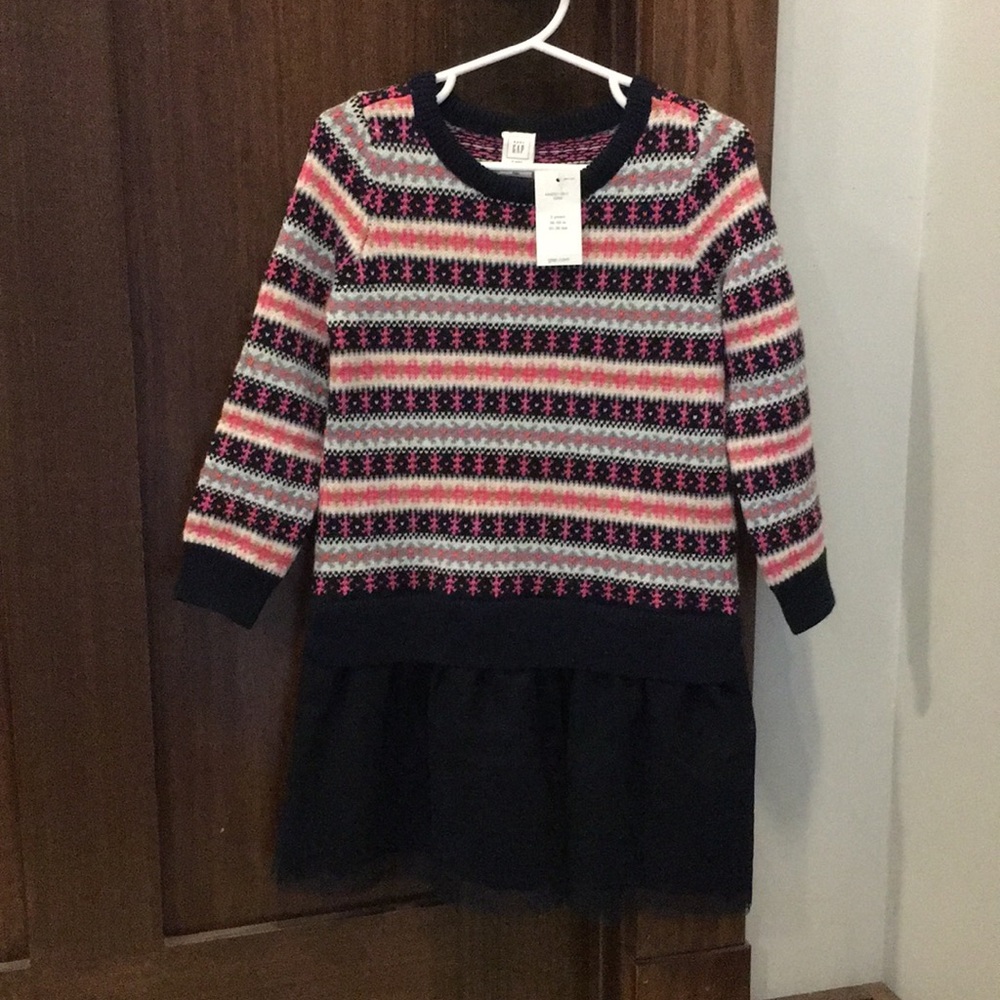 Holiday fair isle tulle dress