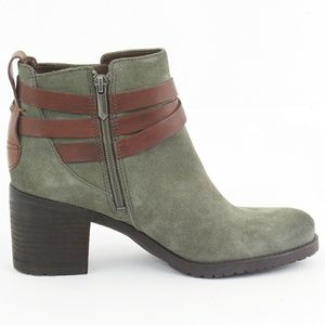 Sam Edelman Gray Brown Buckle Booties