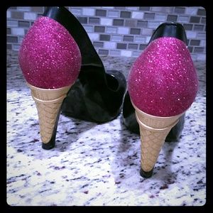 Melissa+ Karl Lagerfeld ice cream cone heels sz 8