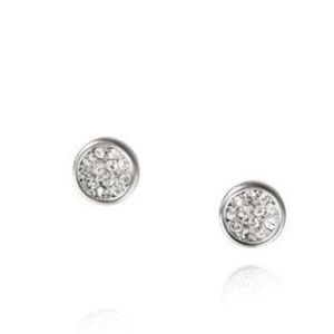 New Chloe and Isabel Pavé Circle Stud Earrings