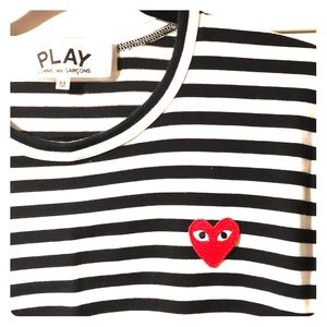 Comme de Garçon PLAY Longsleeve Striped Tee sz M