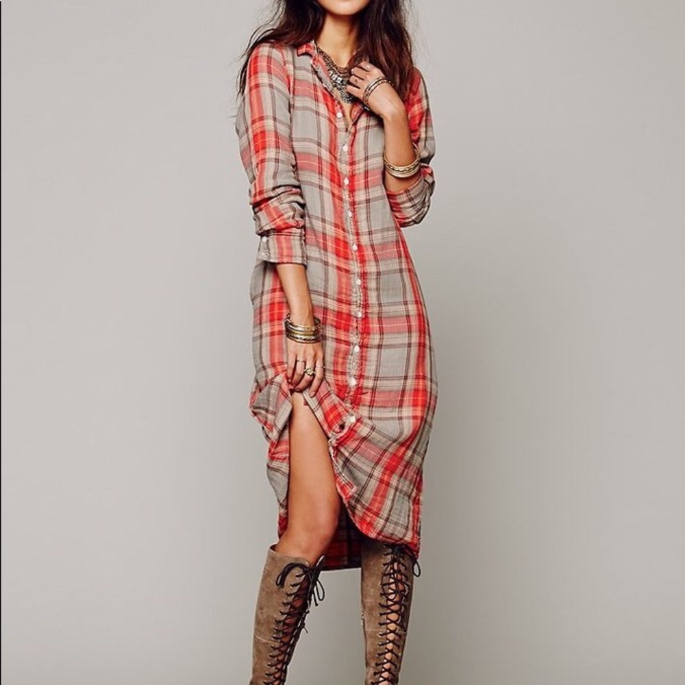 ⚡️SOLD⚡️ Free People CP Shades Plaid Dress