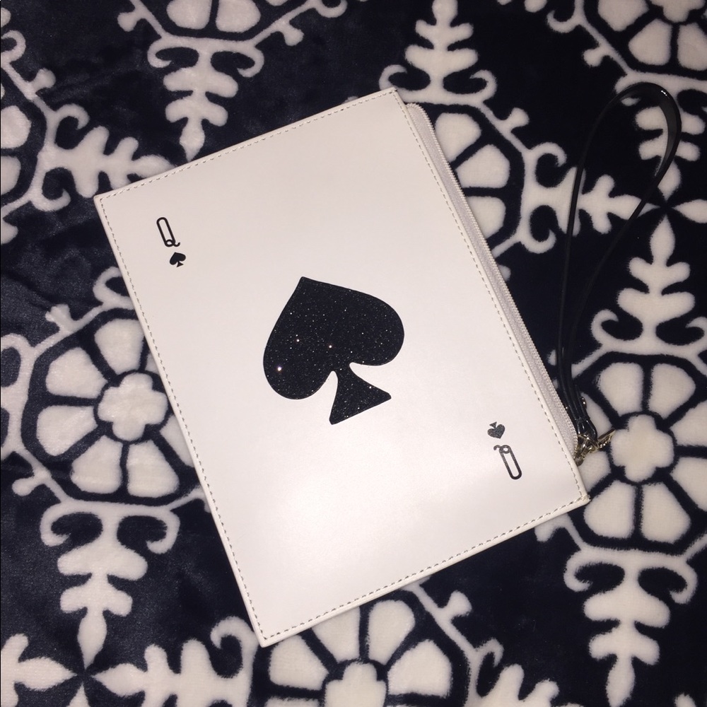Kate Spade Playing Card Queen of Spades Wristlet