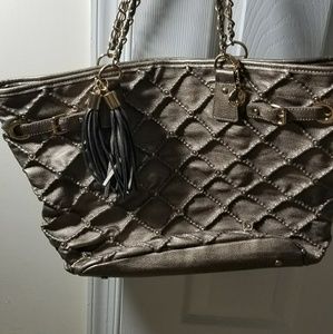 Big Buddha Taupe Studded Handbag