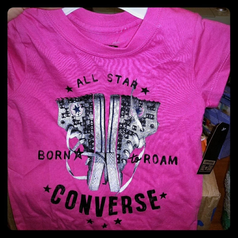 CONVERSE t shirt new with tags 4t hot pink