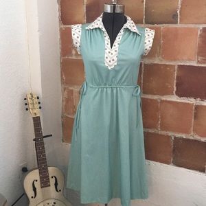 VINTAGE prairie 70s day dress feminine