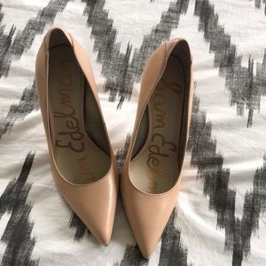 Sam Edelman nude leather heels size 6