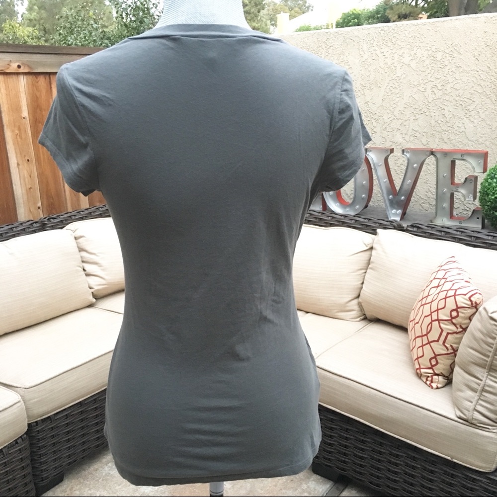 BCBG Slate Grey Ruched Design Tunic - Picture 2 of 5
