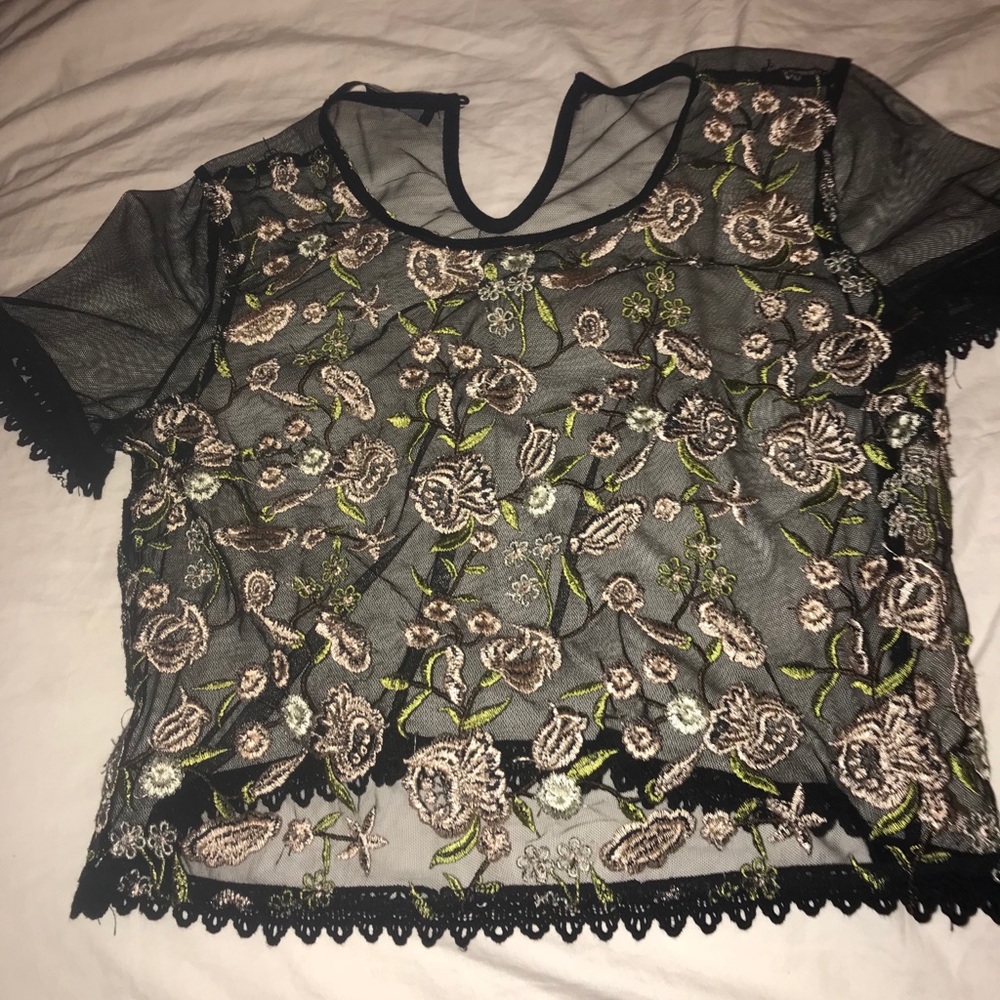 Floral see through top
