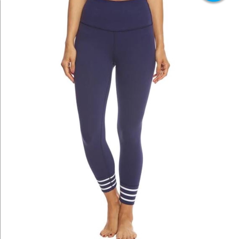 Kate spade sailing stripe cuff high waist capri