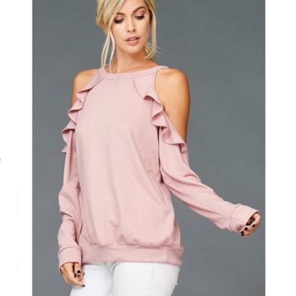 Last 2! Blush ruffle detail top 🇺🇸 - Picture 2 of 4