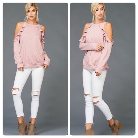 Last 2! Blush ruffle detail top 🇺🇸 - Picture 4 of 4