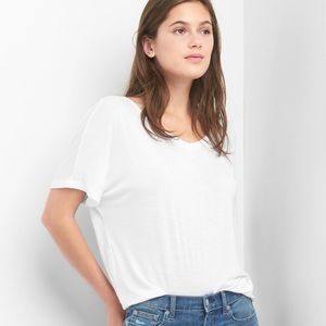 Gap double V-neck shirt M (blue)