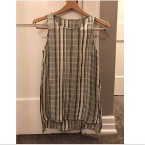 ROMWE Vertical Striped Side Split Tank Top