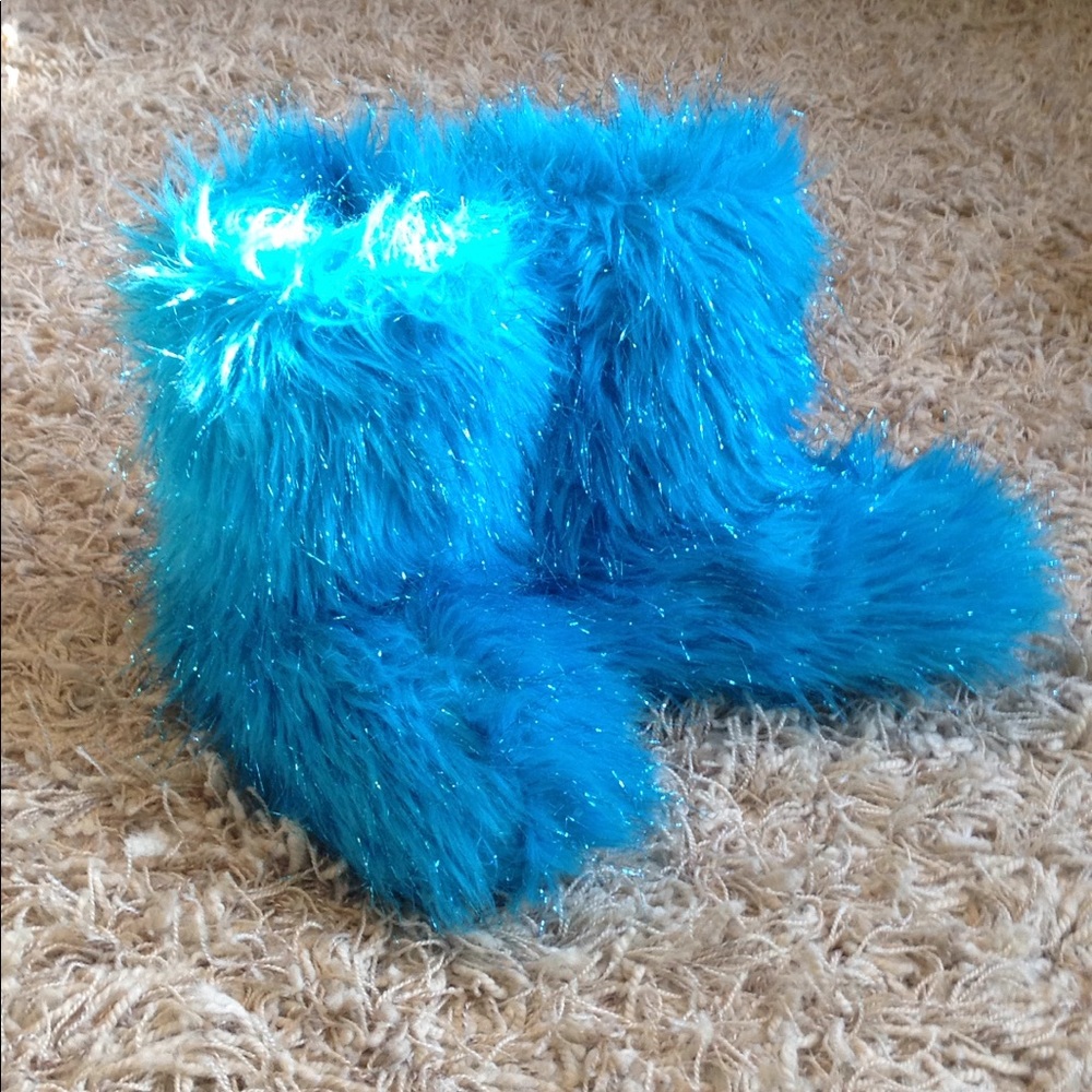 Justice furry slipper boots