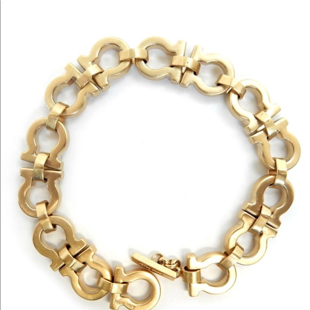Salvador ferragamo gold plated bracelet