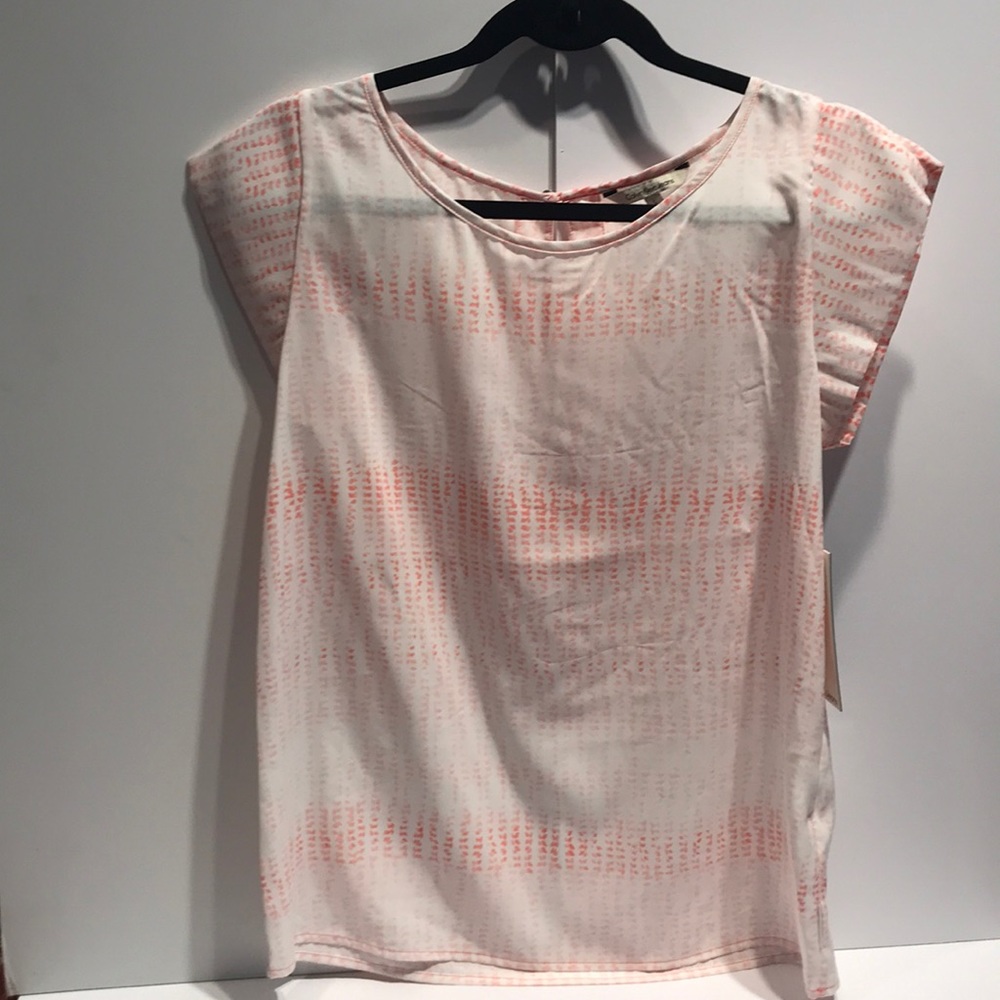 Calvin Klein silk pink and white blouse 👚