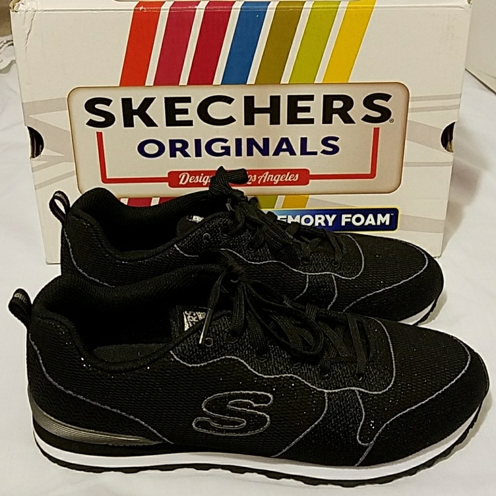 Skechers Black Air-Cooled Memory Foam Sneakers
