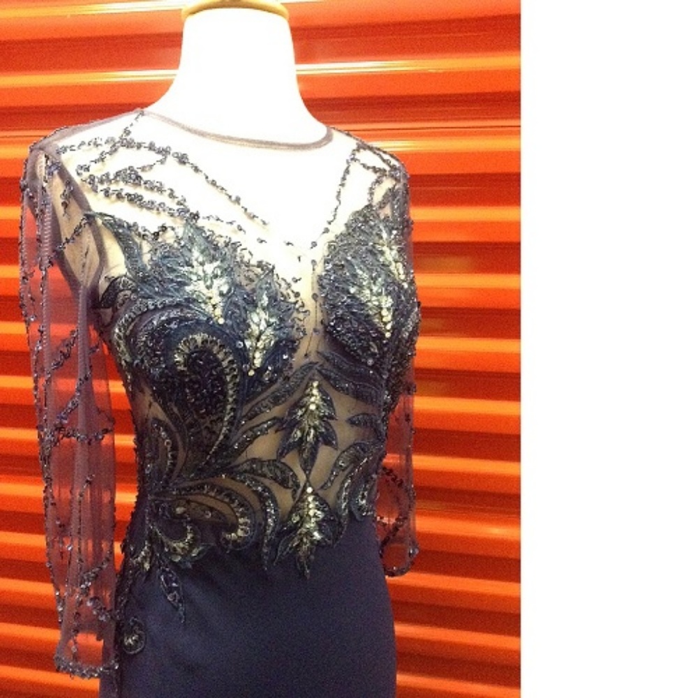 NEW Gown Party Prom Long Evening Dress Navy Blue