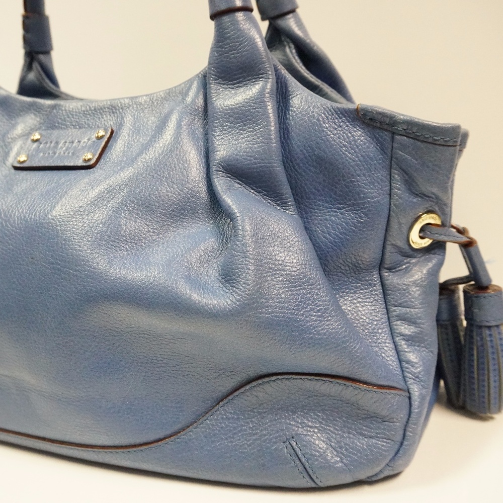 Kate Spade Leather Comfy Blue Tote
