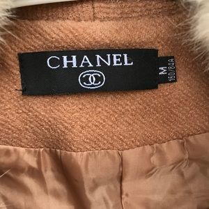 Chanel jacket with fur neckpiece