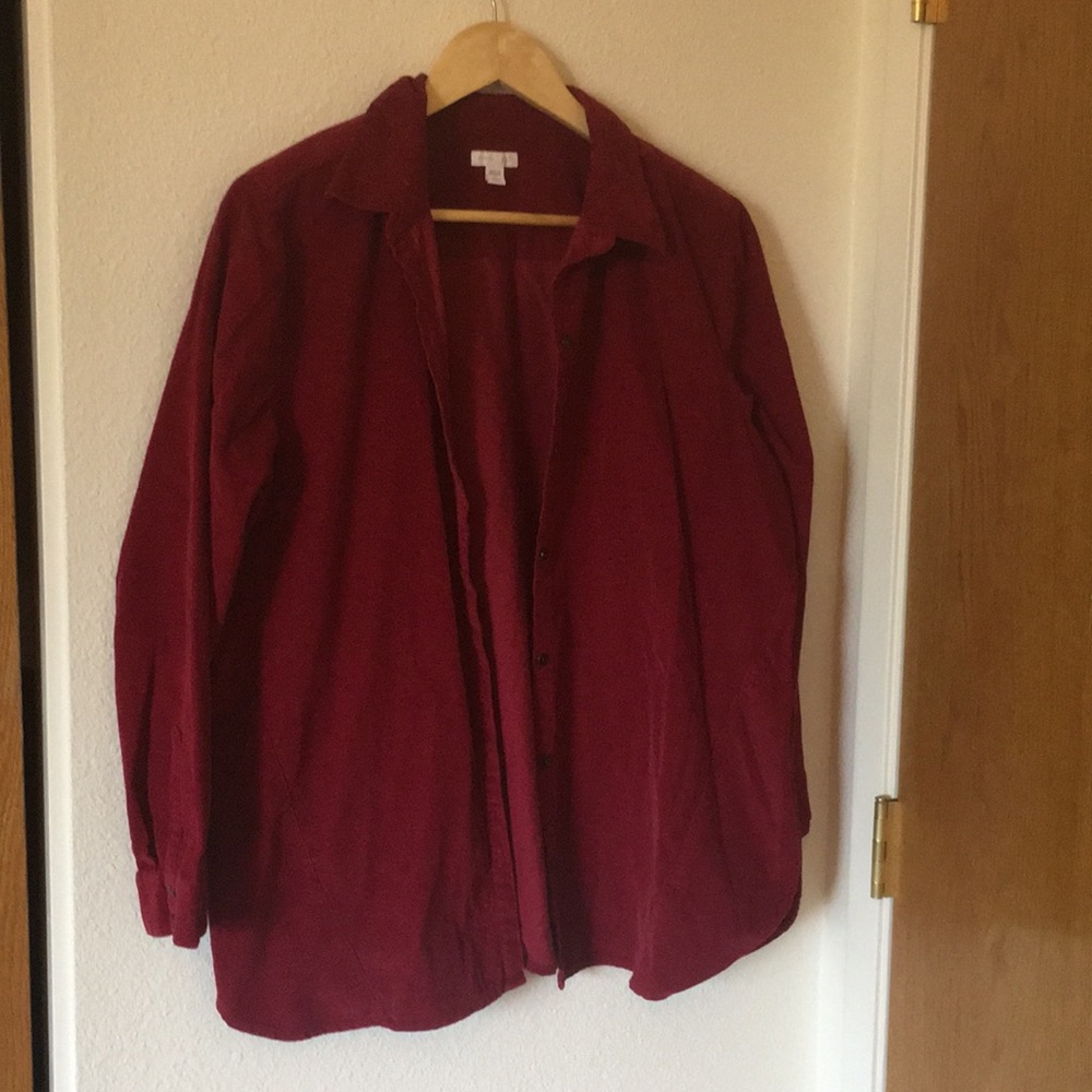 J. Jill corduroy button up top