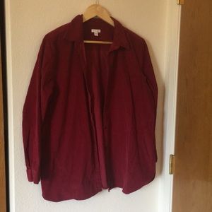 J. Jill corduroy button up top