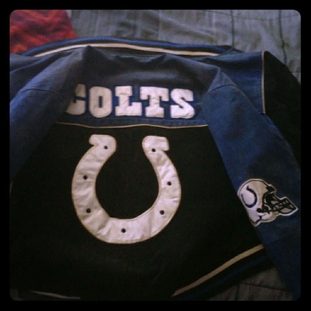 Indianapolis Colts Suede/Embroidered Jacket - L/G