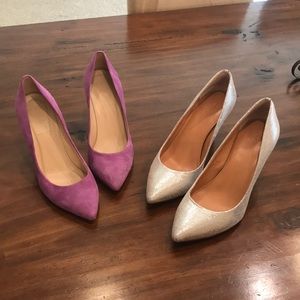 2 PAIRS J CREW HEELS!