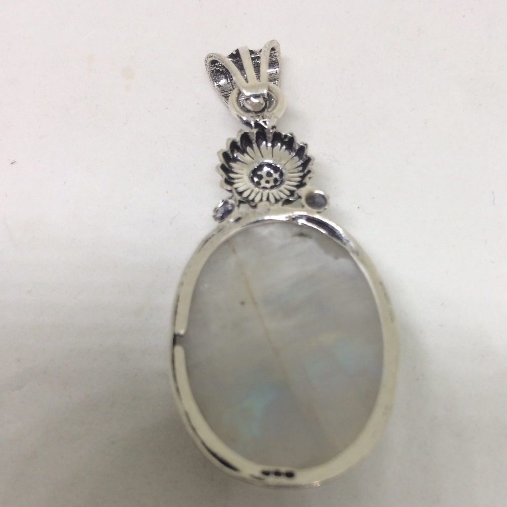 🌈🌀RAINBOW MOONSTONE HANDCRAFTED EARRINGS - Picture 3 of 7