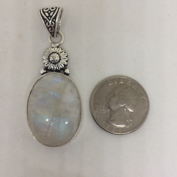 🌈🌀RAINBOW MOONSTONE HANDCRAFTED EARRINGS - Picture 5 of 7